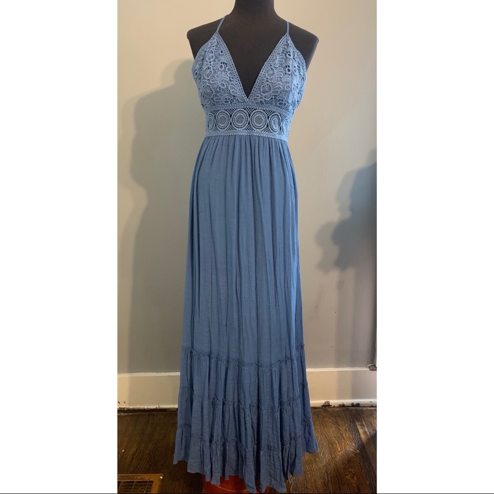 Boutique Open Back Maxi Dress